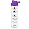 NatureWorks HydroMATE 32oz Motivational Water BottleTime Marker 1 Liter (Purple)
