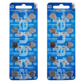 Renata 391 SR1120W Batteries - 1.55V Silver Oxide 391 Watch Battery (20 Count)