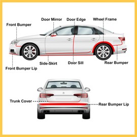 REPAIROCK 7cmx1 Meter Universal Door Sill Protector Edge Trunk Bumper Anti Scratch Scuff Guard Sticker DIY PC Cover Strip for Car Carbon Fiber Pattern Blue Auto Replacement Parts