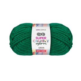 Yatsal Super Chunky 3-Ply Knitting Wool Yarn 100 g, Green