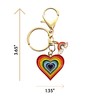 Evenchae Rainbow Heart Keychain with Clip
