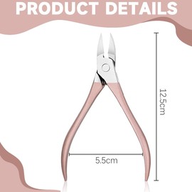 HABNI Nagelknipser Zur Vorbeugung Eingewachsener Zehennägel Nagelzange Gerade Klinge Für Eingewachsene Fußnägel Und Fingernäge Edelstahl Und Scharfe Spitze Eckenzange Fußpflege Nagelschere