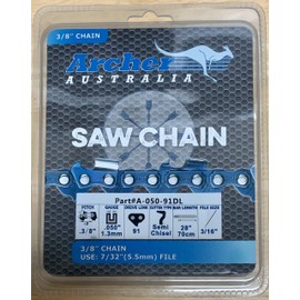 28" Archer Chainsaw Chain 3/8-050-91DL Semi-Chisel 72DG091G replaces Stihl