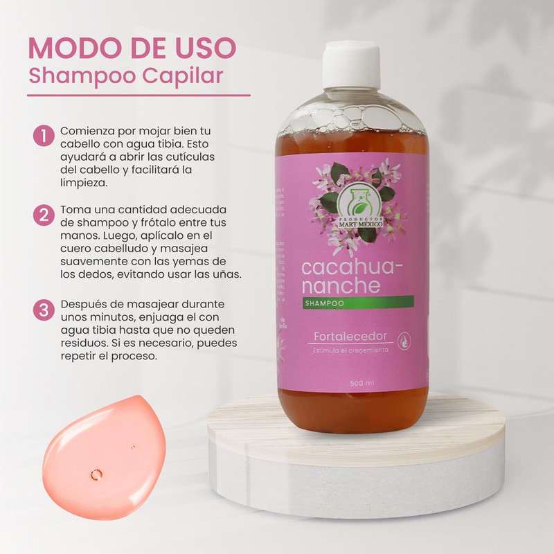 Shampoo Con Cacahuananche Estimulador Capilar Productos Mart Mexico 500 Ml