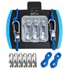 Rope Rollers 6 Pack with Paracord Tensioner Locking Buckle, Cord