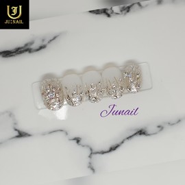 Shine Glitter Handmade Nail Tips - Long Nose Pin / 샤인글리터 수제네일팁 - 롱코핀