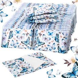 Geyee 50 Packs Tissue Travel Size Facial Paper Napkins Travel Packs Disposable Pocket Tissues for Wedding Guest Traveling School Purse Home Supplies, 500 Sheets 3 Ply(Vintage Butterfly)