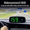 Solar Powered Head Up Display GPS Digital Car Speedometer with