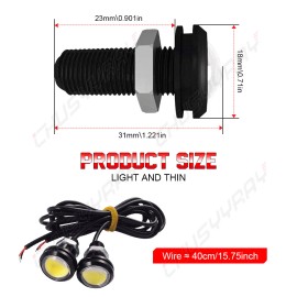 CHUSYYRAY 4x White Raptor Style Smoked Lens LED Front Grille Running Lights For Ford F150