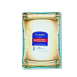 Geographics Design Paper, Scroll, 24 lb, 8.5 x 11 Inches, 100 Sheets per Pack (39098), White