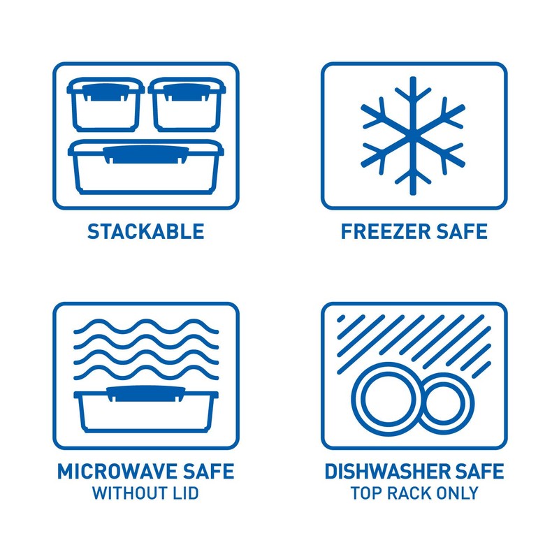 Sistema 61517 KLIP IT Accents Split Food Storage Container, 350