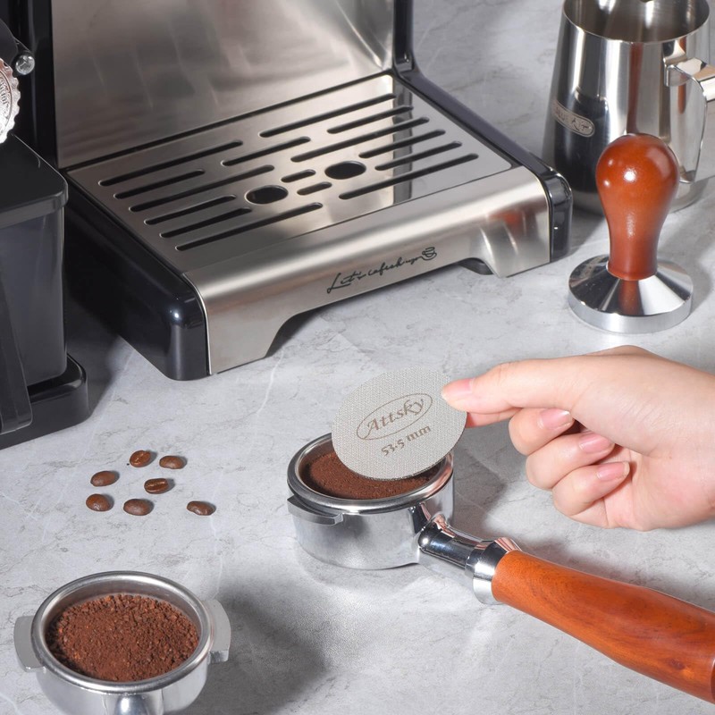 Attsky 53.5mm Espresso Puck Screen, Espresso Filter for 54mm Portafilter