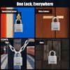 Heavy Duty Combination Padlock, Diyife Outdoor Weatherproof Lock with 4