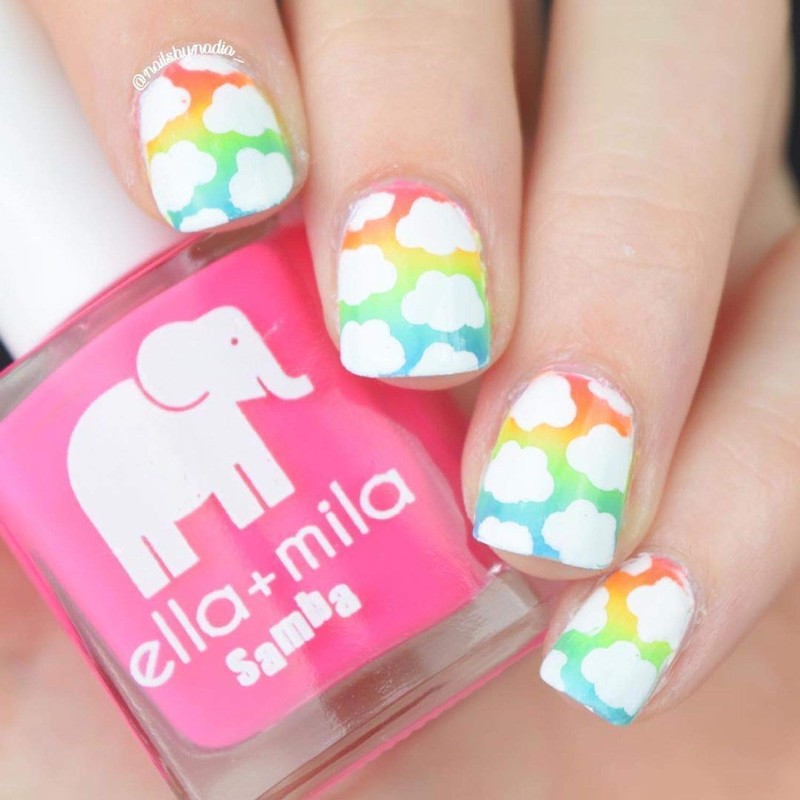 Whats Up Nails - Clouds Vinyl Stencils for Nail Art