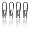 MAYJOYDIY 4 PCS Grey Titanium Alloy Zipper Pull Tabs 35x10mm