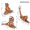 KrcaJeo Yoga Frog Statue 5.8" Resin Bronze Frog Figurines Yoga