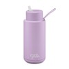 frank green Ceramic Reusable Bottle with Straw Lid, 34oz/1L Capacity