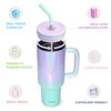 Zukro 40 oz Tumbler with Handle and Straw, Spill Proof