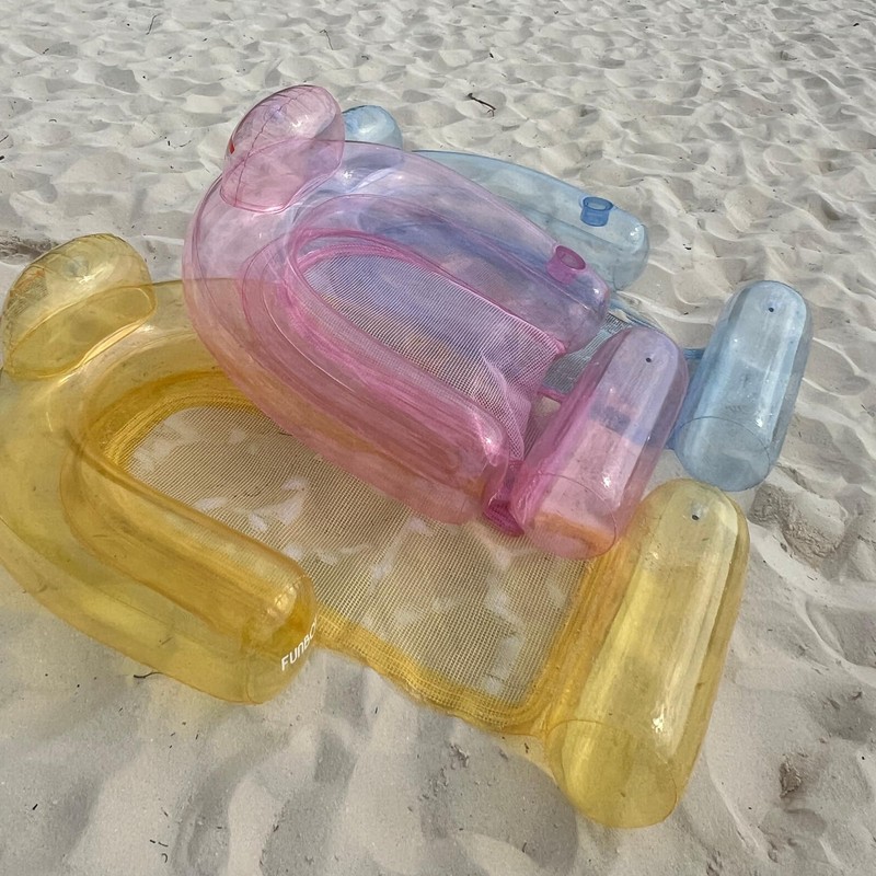 FUNBOY Clear Yellow Mesh Chair 2-in-1 Water Chair with Cooling