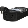 Westek TM1613DOLB Outdoor Grounded Daily Mechanical Timer, Dual Outlet, Black