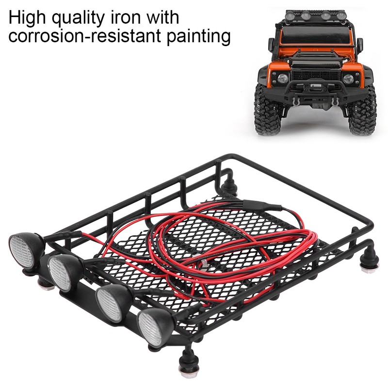 Roof Rack Luggage Carrier With LED Lights Round for Axial