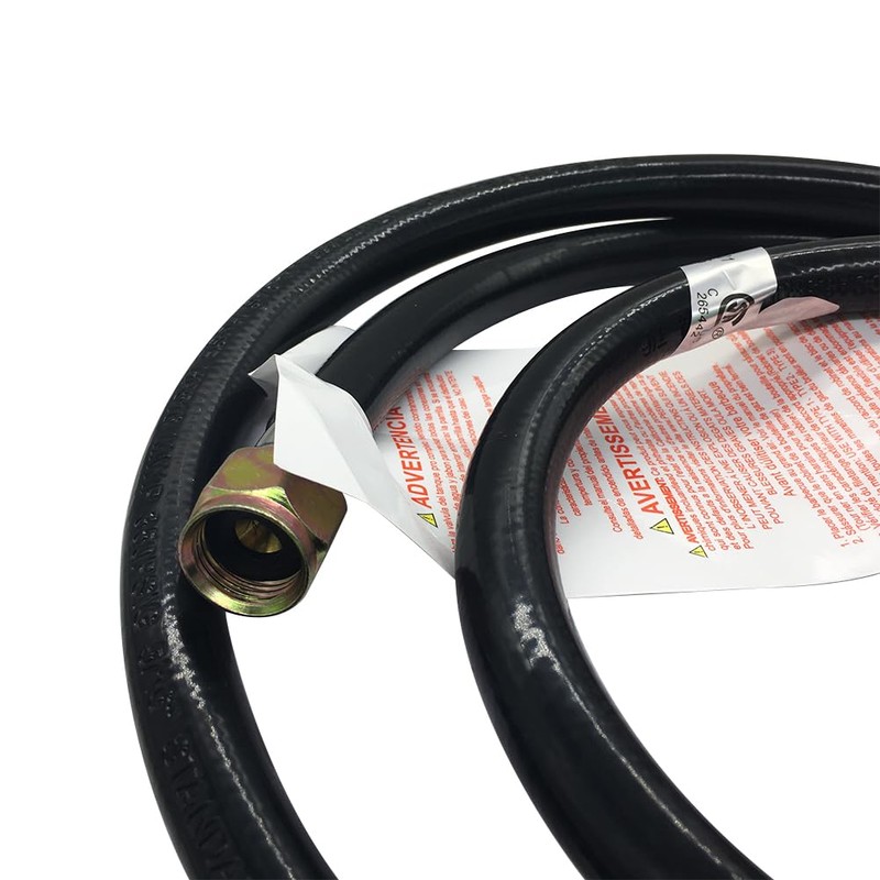 Uenede 5Ft Propane Hose with 0-20 PSI Adjustable Regulator, Brass