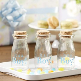 Kate Aspen 12 Piece Vintage Milk Favor Jar, DIY Baby Shower Party Favor, 12 Count