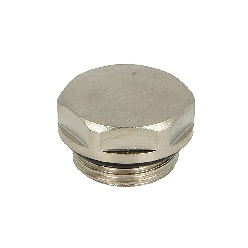 Blanking Plug 1/2 Inch Self-Sealing Nickel-Plated