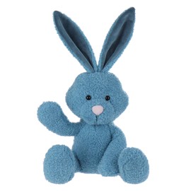 Apricot Lamb Rabbit Plush Toys for Children, Soft Cute Cuddly Toy for Baby Girls and Boys, Fluffy Rabbit Blue 22 cm