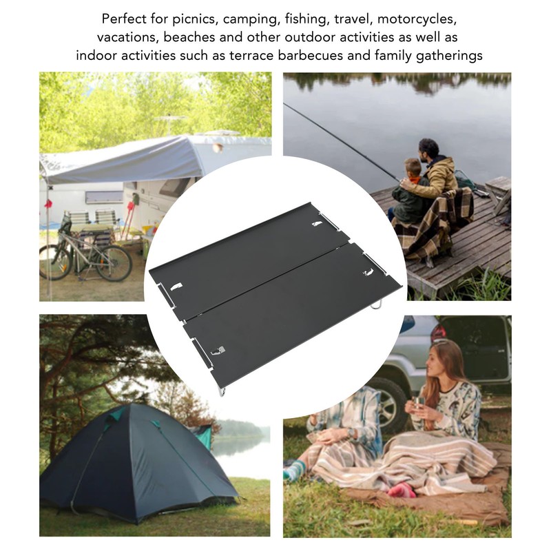 Small Folding Table Aluminium Alloy Lightweight Portable Picnic Table with
