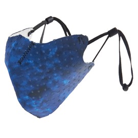 [co-que] Breathable Mask, Premium Anti-Fog Glasses, Non-stuffy, Washable Mask (L, Black Blue)