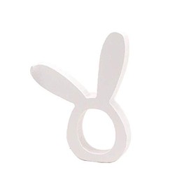 VOANZO 3PCS Napkin Buckles Table Napkin Holder Wood Easter Napkin Rings Rabbit Shape for Birthday Wedding Banquet Dinner Party Decoration