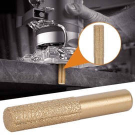 Router Bits Golden Brazed Straight Shank Rotary Wheel Router Bit for Marble Granite Stone(12.7x13.5x75mm)