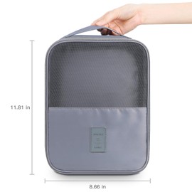 Shoe Organizer,Mossio Breathable Space Saving Shoe Bags for traveling Grey