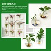 DomeStar 4PCS Wall Vases, Wall Mounted Hanging Glass Vases Clear