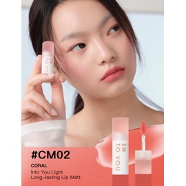 INTO YOU Matte Lipstick Cloudy Lip Mud Long Lasting Lip Gloss Moisturizing Lipstick Womens Makeup Conceals Lip Lines Non-drying Lip Sticks Lipsticks for Women(CM02)