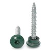 Low Profile Mechanical Galvanized Roofing Screws Green Finish - #10