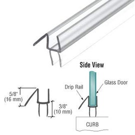 CRL Co-Extruded Clear Bottom Wipe with Drip Rail for 1/2" Glass - 31 in long