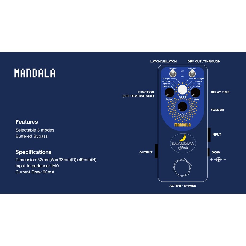 Bananana Effects - MANDALA Glitch Pedal
