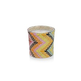 Zodax Mia Fragranced Rio De Janeiro Candle 5" x 5" Burn Time 100 Hours Multi Color Zigzag