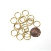 10 Stainless Steel Jump Rings Unsoldered Gold Tone 13mm -