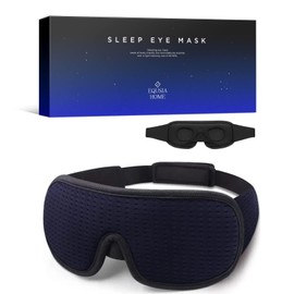 EQUSIA HOME Mesh Eye Mask (Supervised by a Sleep Consultant), 99.99% Light Blocking, For Sleep, Good Sleep Goods, 3D Dimensional, Mesh Material, Memory Foam (Navy)