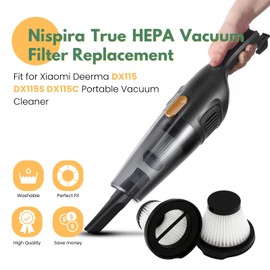 Nispira HEPA Filter Replacement Compatible with Xiaomi Deerma DX115 DX115S DX115C Handheld Portable Vacuum Cleaner, 6 Packs