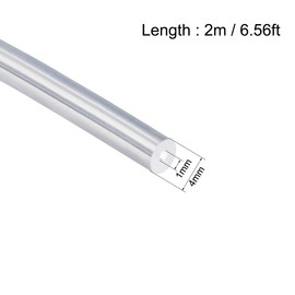 uxcell Silicone Tubing 1/32"(1mm) ID X 5/32"(4mm) OD 6.6ft(2m) Silicone Rubber Tube Air Hose Water Pipe for Pump Transfer Clear