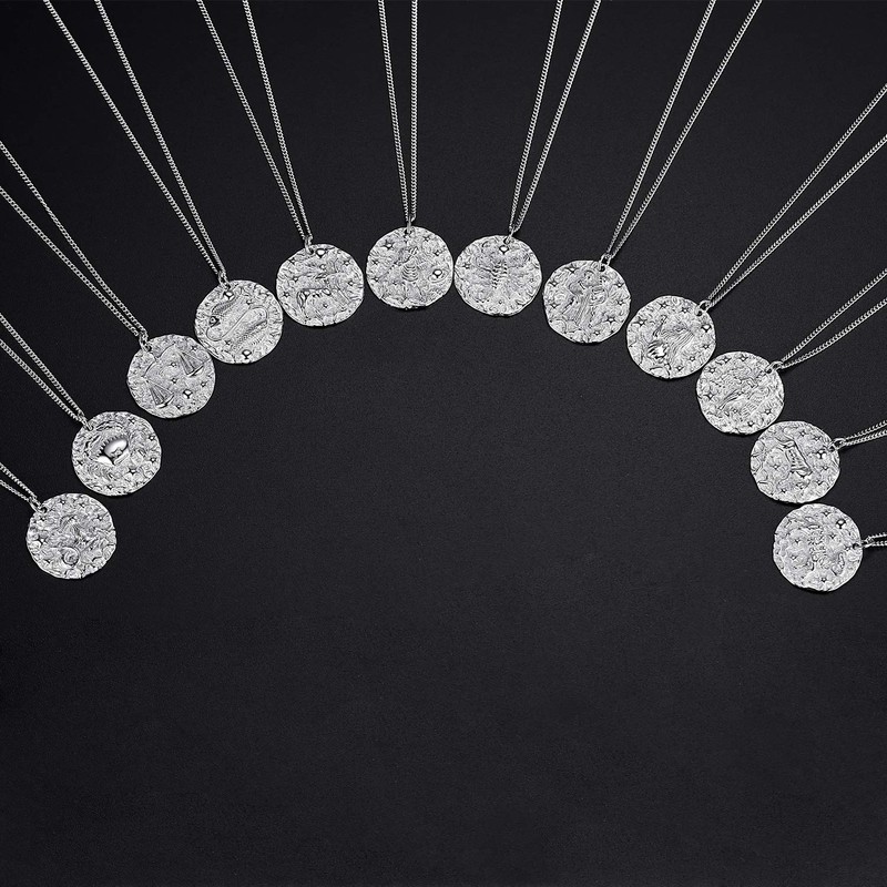 VIKI LYNN 925 Sterling Silver Zodiac Zodiac Sign Necklace, Sterling