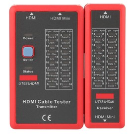 Oumefar HDMI Mini-HDMI Battery Operated Data High Definition Cable Tester Continuity Checker 20 LED Light Status Indictor to Check Disorder Short Open and Cross Connection