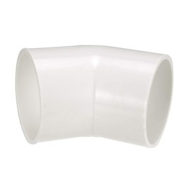 sourcing map PVC Pipe Fitting Elbow Pipe Connector White 50 mm Slip 45 Degrees Pack of 2