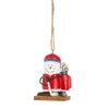 Ganz Midwest Smores Snowman Festive Holiday Décor Red and White