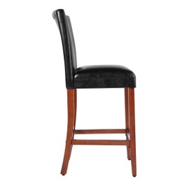 Homepop Home Decor | Classic Counter Height Bar Stools | 29 Inch Bar Stools | Decorative Home Furniture (Black) Single Pack
