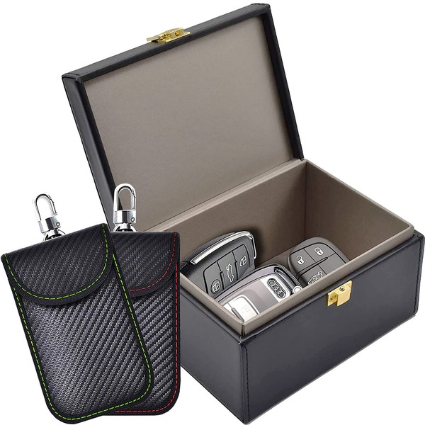 Faraday Box & 2 Pack Faraday Bag for Key Fob